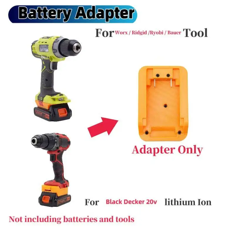 

Battery Adapter Converter For Black&Decker 20V Lithium Converter To Worx / Ridgid /Ryobi / Bauer Brushless Tools (Only Adapter)