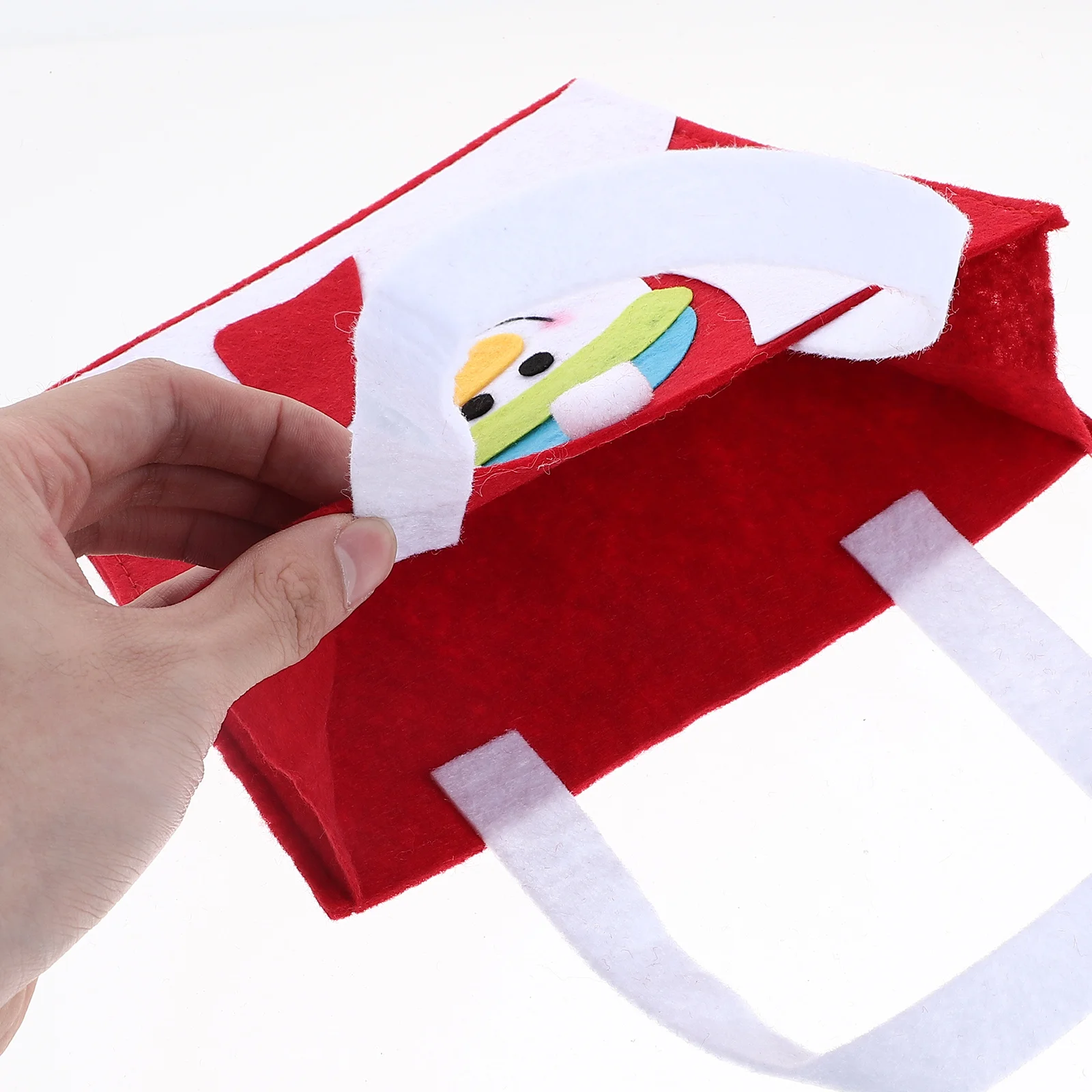 

2Pcs Christmas Gift Bags Santa Snowman Design Large Capacity Candy Storage Party Favor Bags Festival Supplies Gift Storage Bag