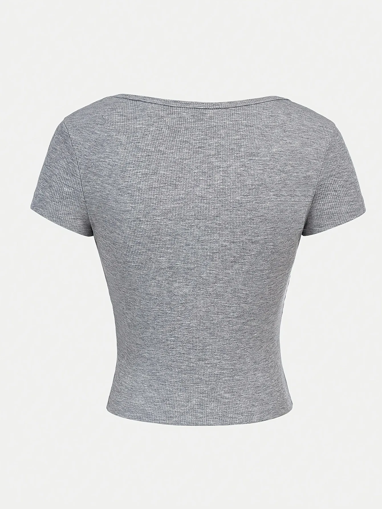 Weiches zweiteiliges Loungewear-Set für Kinder und Mädchen, geripptes Kurzarm-Oberteil mit quadratischem Ausschnitt und Spitze, Schleifendekoration und atmungsaktive Spitzen-Shorts mit elastischem Bund – Detail 3