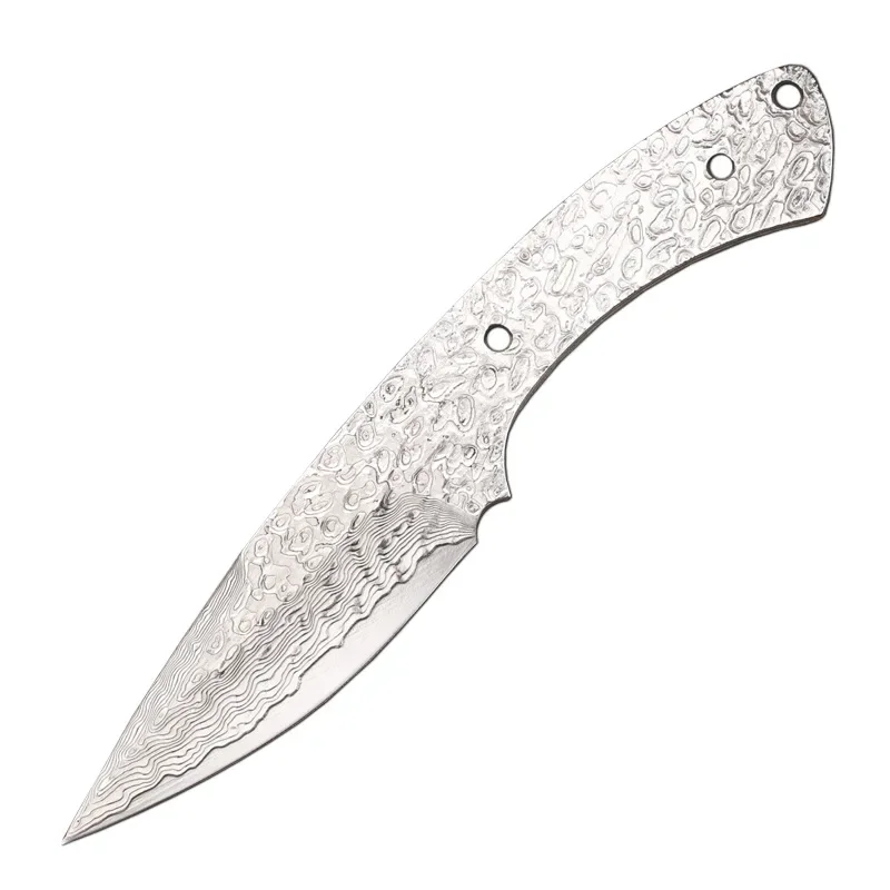 GV10 Damasco acero DIY cuchillo semiacabado palanquillas barra integrada hoja fija cuchillo embrión supervivencia Camping cuchillo Material