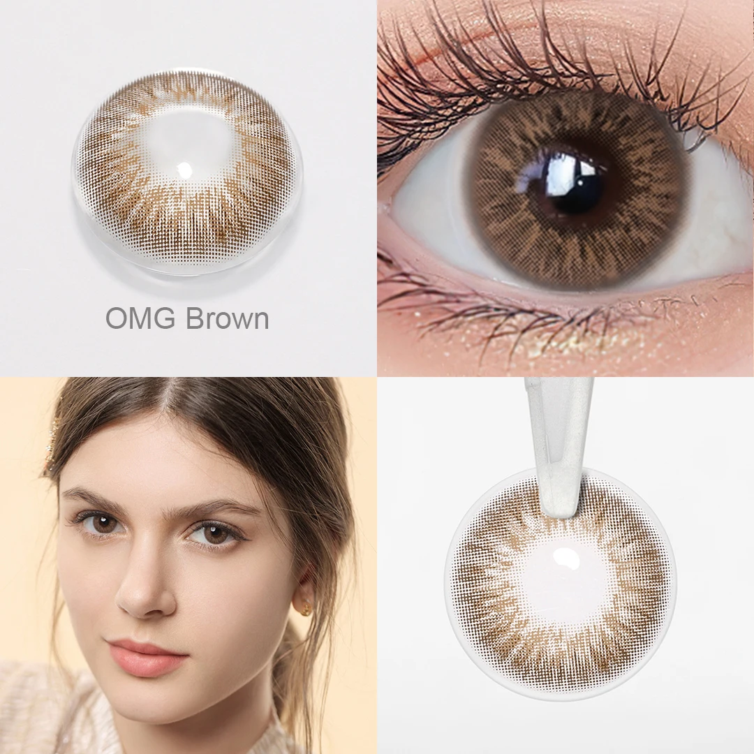 16mm Large Diameter Color Contact Lenses Big Eyes Black Contacts For Eyes Brown Lenses 1 Pair Cosmetic Contact Lenses Eye Lens