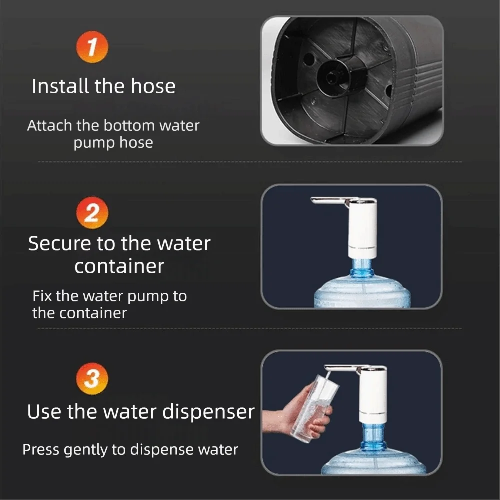 Portable USB Electric Water Pump Button Control Foldable Water Bottle Pump Small Water Outlet Automatic Water Dispensers Home