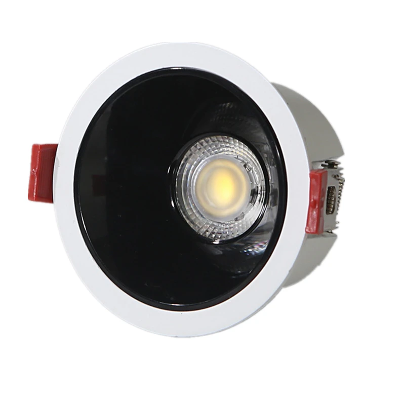 Dimmable 10W 3000K 4000K 6000K LED Downlight Anti-Glare Black/White Spot Lighting Bedroom Kitchen 86-265V Recessed Ceiling Lamp