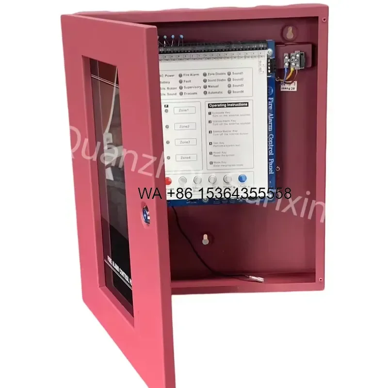 Wmwmnu Factory 1-8 Loop Wireless Addressable Fire Detection Alarm System Graphic Control Panel