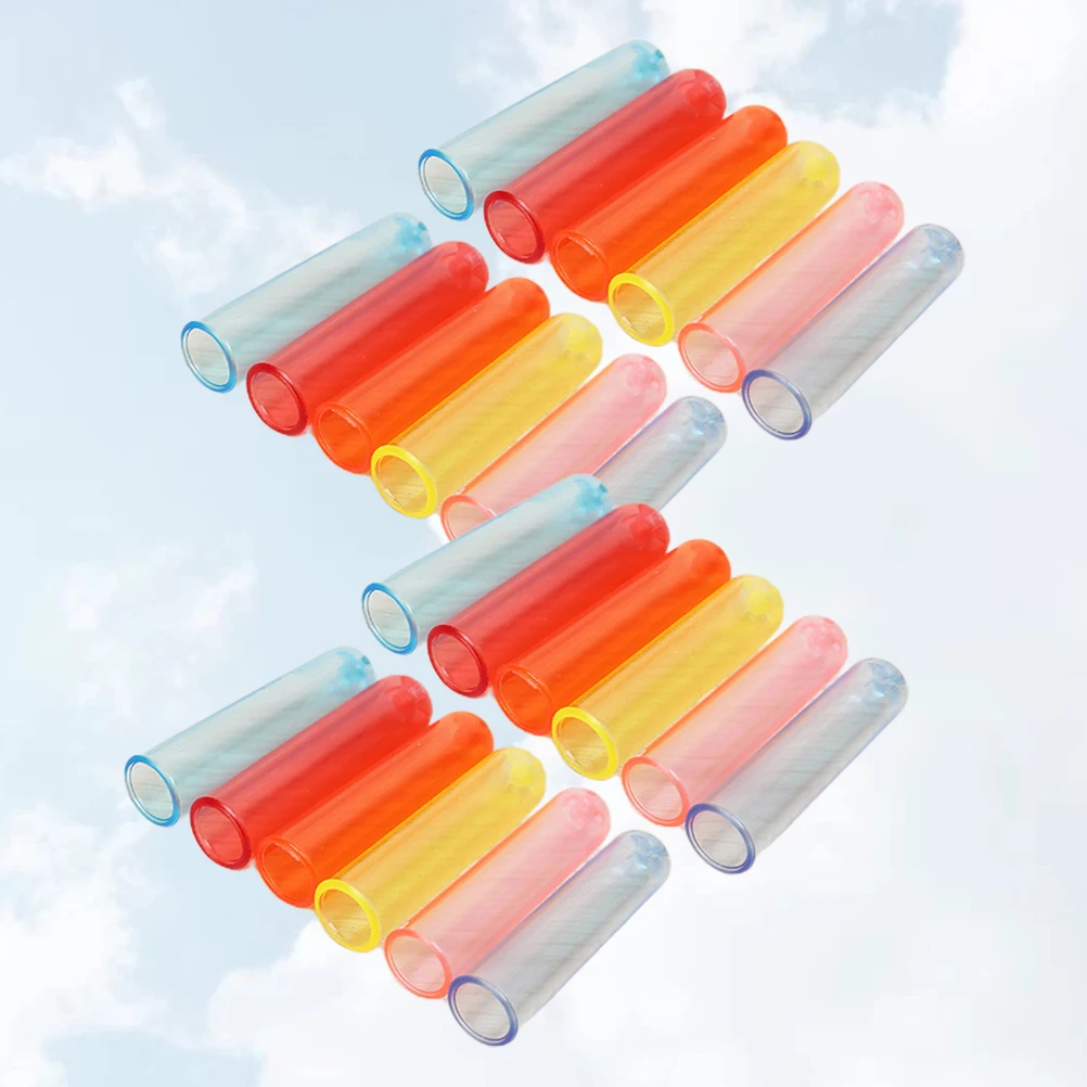 50pcs Caps Colorful Lids Stationery For Plastic Pencil Students Colorful Pencil Lid Mixed Colors