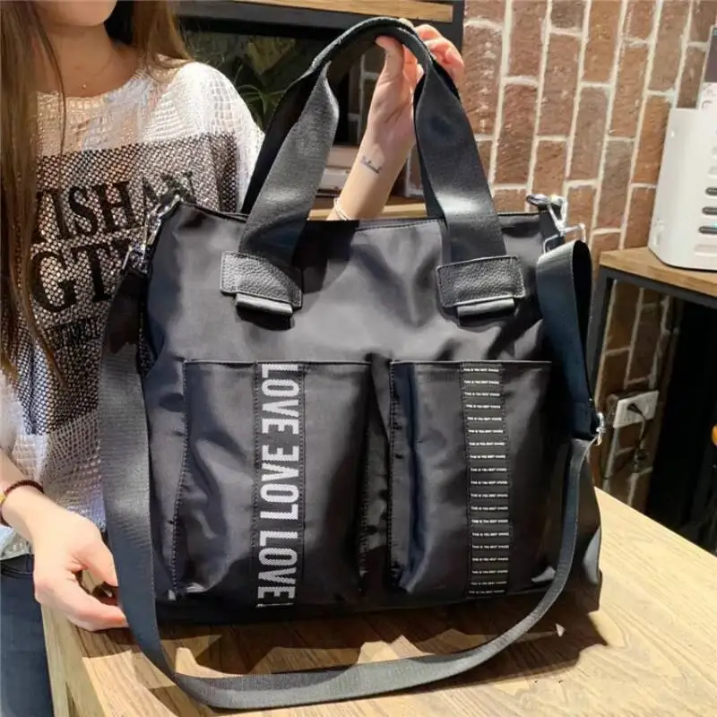 

MOTAORA Fashion Women Nylon Travel Weekend Traveling Bag Large Capacity Girls Shoulder Bags Female Sport Outdoor Black Handbags