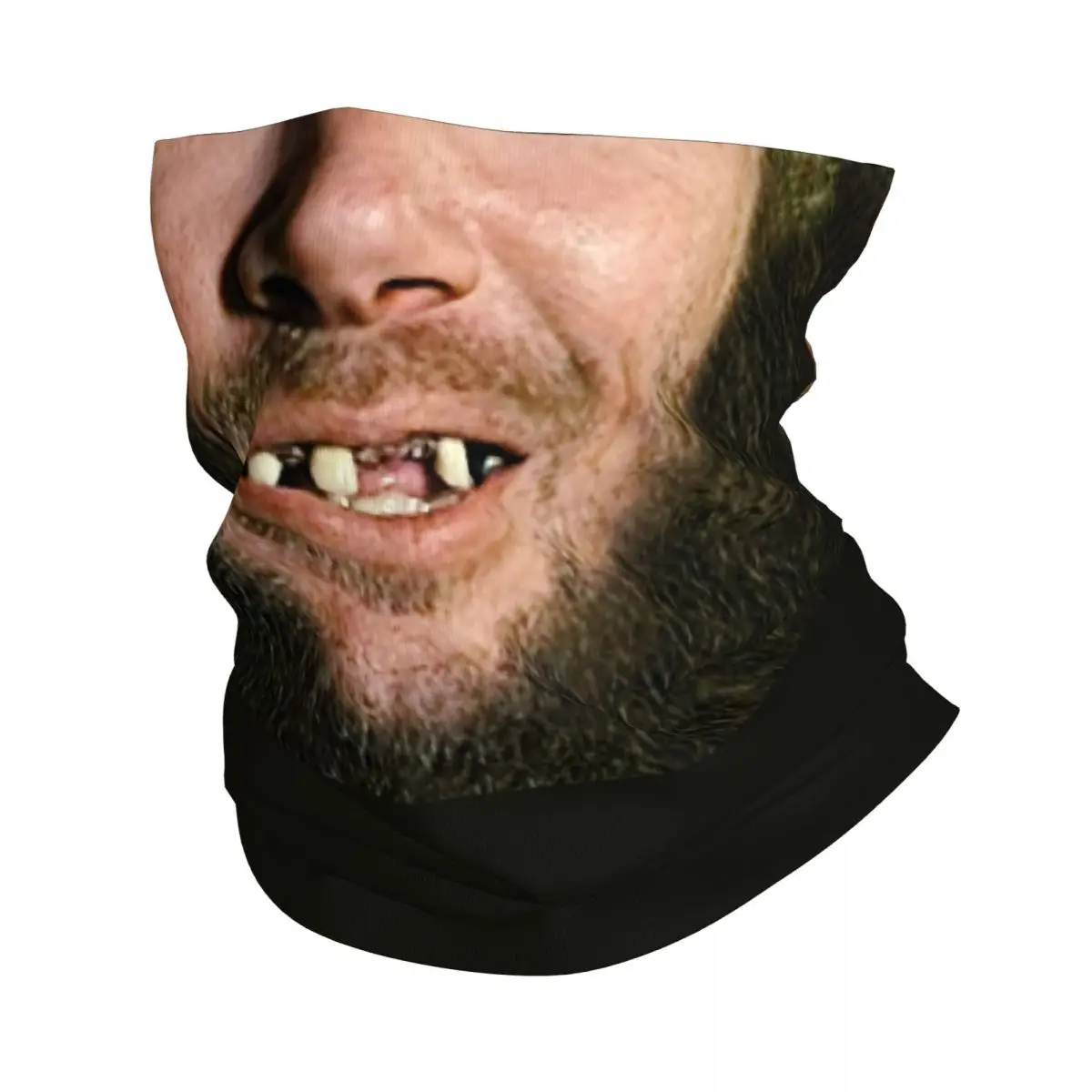 

Custom Funny Toothless Bandana Neck Gaiter for Hiking Hunting Men Women Wrap Scarf Teeth Headband Warmer