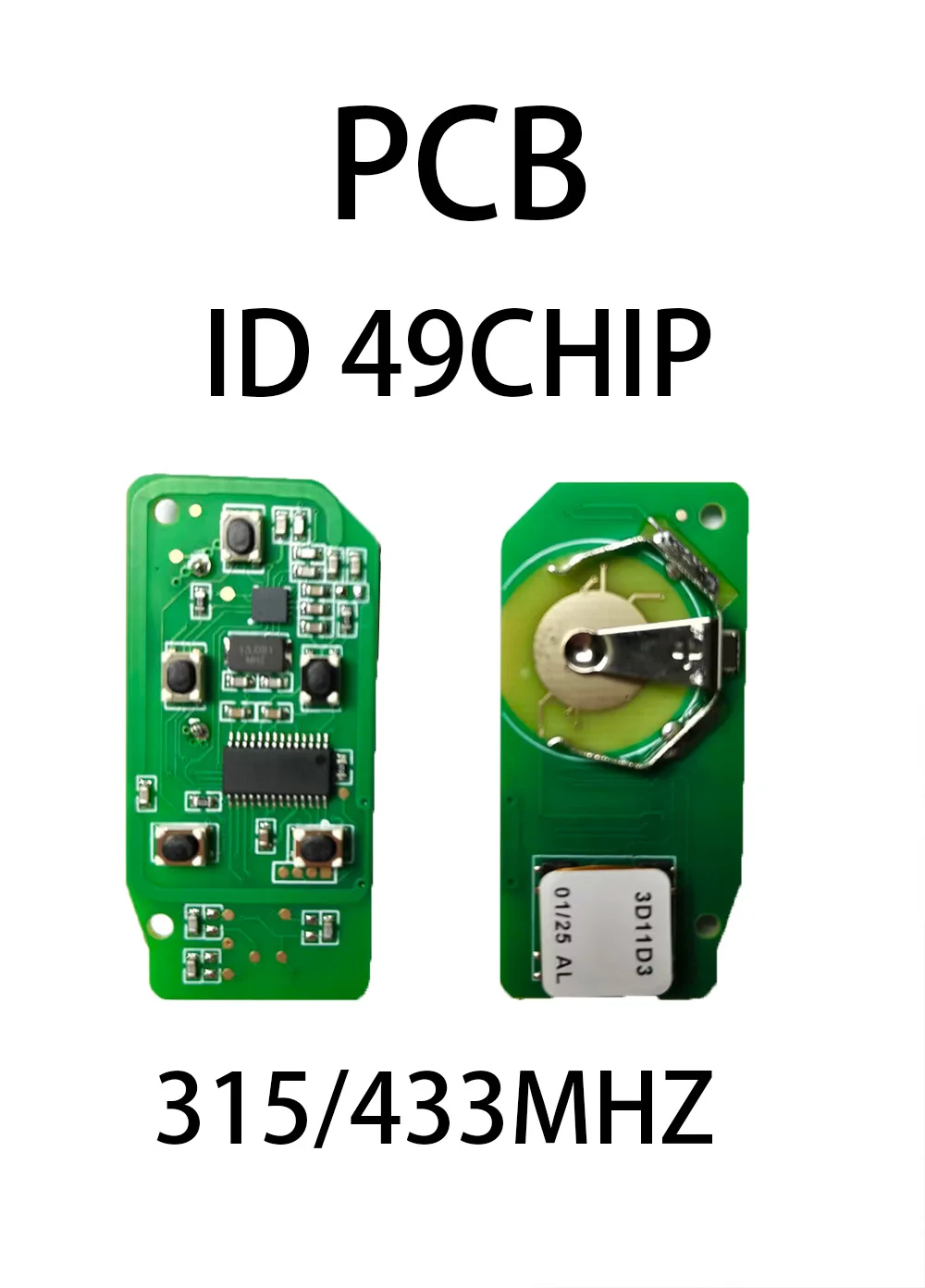 KOBJTF10A Car Remote Key/PCB Board For Land Rover Freelander Discovery 4 Range Rover Sport Evoque ID49 PCF7953 Chip 315/433MHz