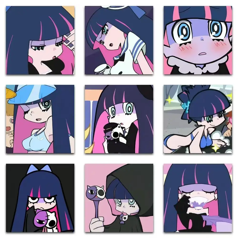 59pcs/set Panty & Stocking with Garterbelt Cartoon Stickers DIY Notebook Skateboard Ipad Phone Manga Decals