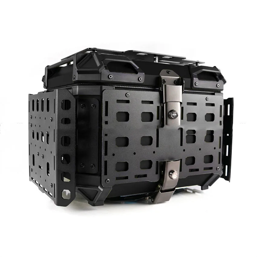 Universal Motorcycle Armor Trunk Box Waterproof Anti-collision 45L Trunk Aluminum Alloy Quick Assembly Disassembly Accessories
