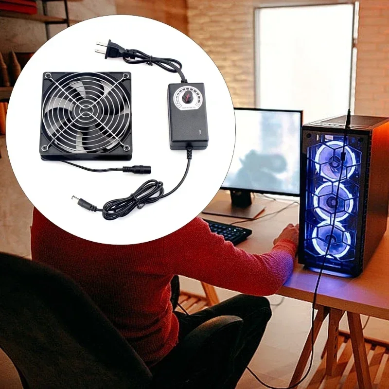 120 мм компьютерный вентилятор с вилкой, большие вентиляторы с регулятором скорости 100 В 240 В для вентиляции охлаждающего шкафа сервера