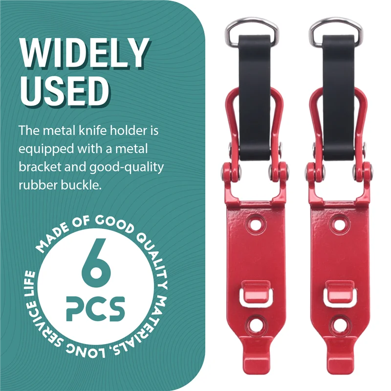 

6 Piece Shovel Holder For Car Roof Rack Ax Holder Kit Roof Rack Car Accessories Red For Truck Boat Militaryequipment And Tools-A