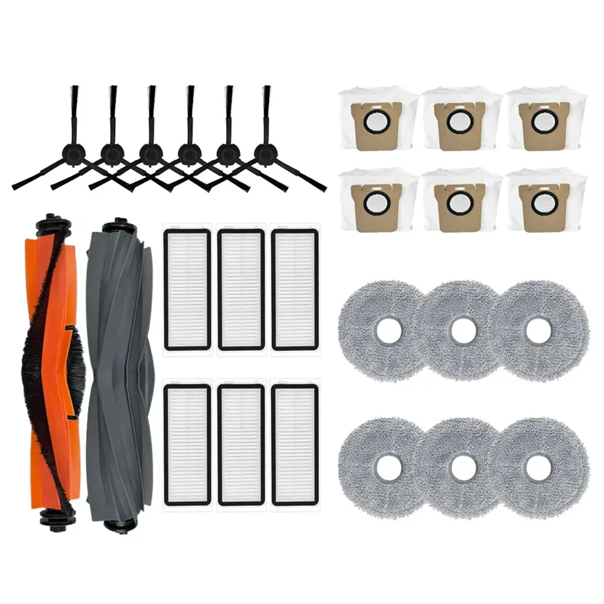 For Dreame L20 Ultra /L20 Ultra Complete RLX41CE /L30 Ultra Robot Vacuum Main Side Brush Hepa Filter Mop Cloth Dust Bags—A19G