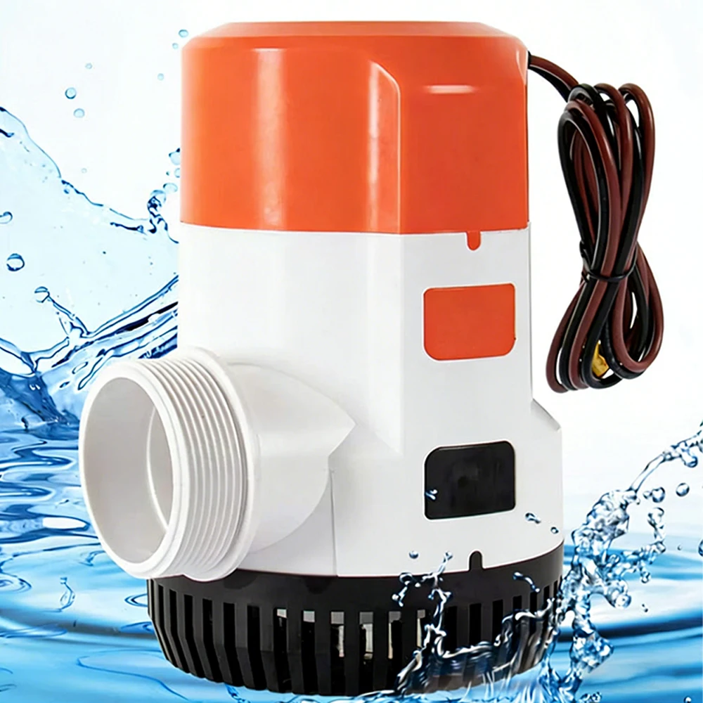 DC24V Marine Bilge Pump Submersible Yacht Vessel Cabin Fishing Boat Drainage Pump for Aquarium/fish Tank Water Change