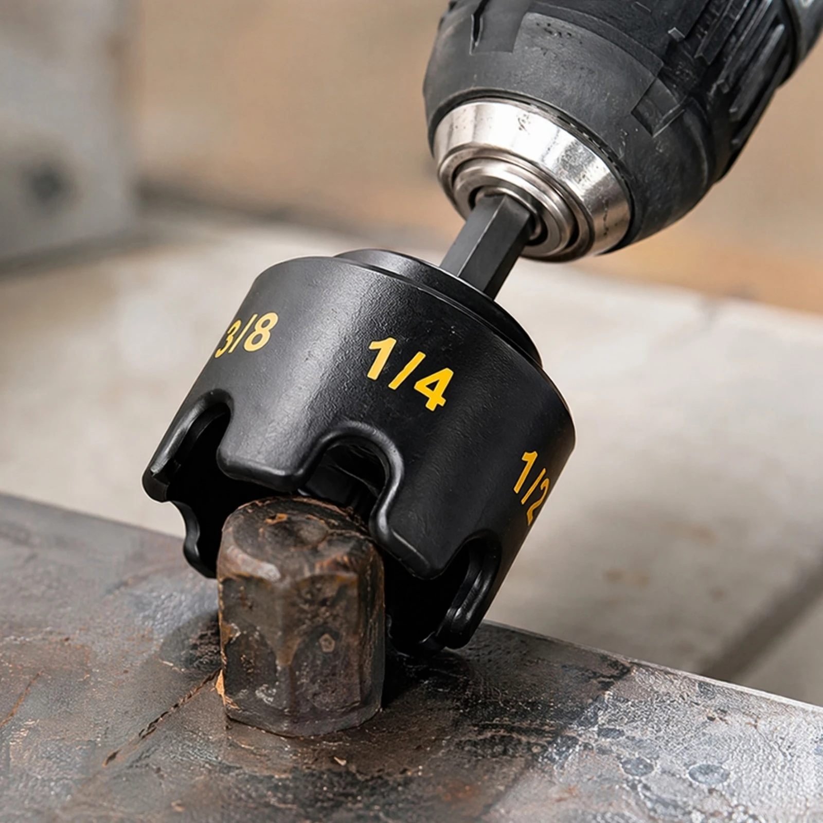 Aluminum Alloy for Nut Remover Drill Bit Nuts Remover Bolt Extractor Tool for Nut-Zipper Drills Attachment for Impact Drills
