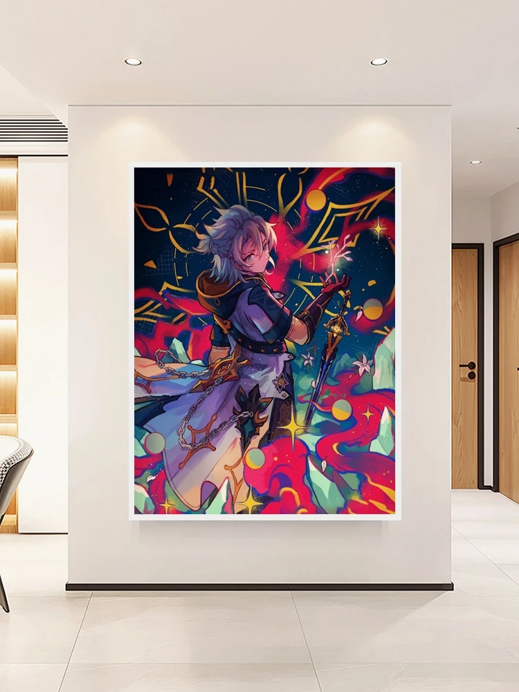 Game Genshin Impact 5d AB Drill Diamond Painting GuiZhong Nahida Yae Miko Cyno Kokomi Zhongli Diy Art Cross Stitch Home Decor