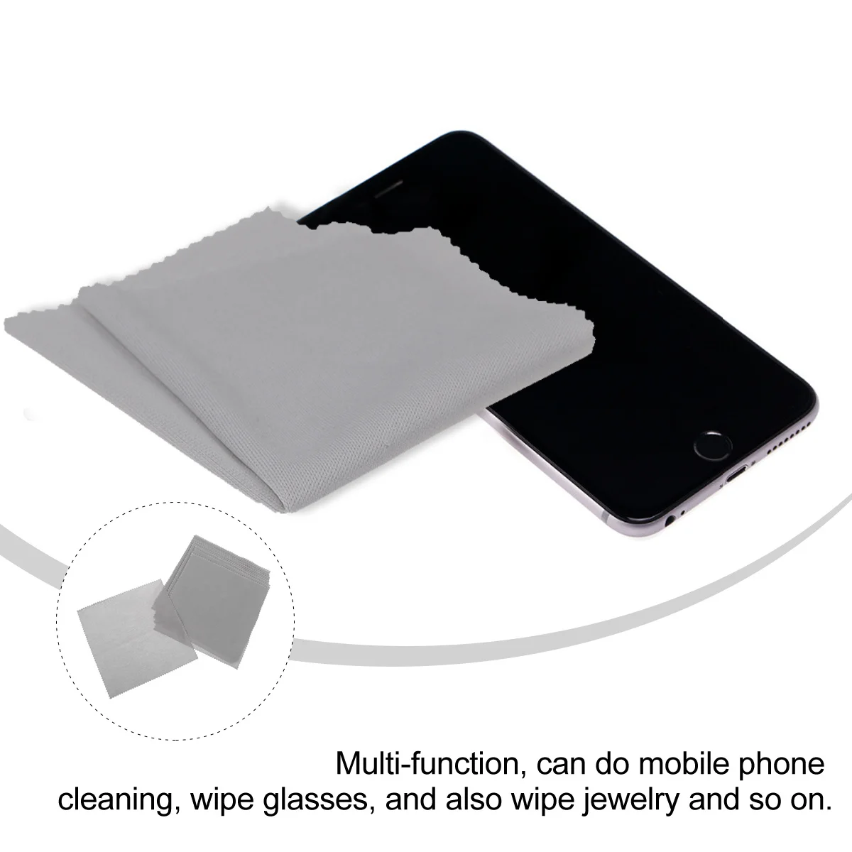 

50pcs Microfiber Cleaning Cloth For Mobile Phone Glasses Lenses Jewelry Wipe Camera Accessories Photography Equipment Grey