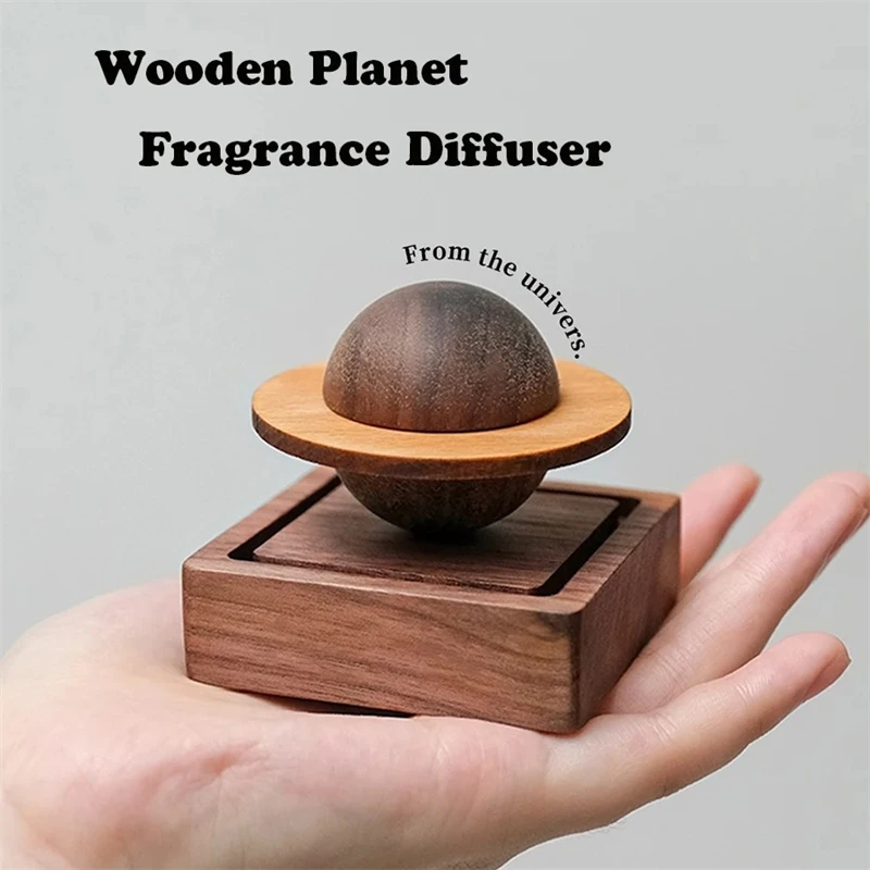1pcs Difuser Wood Scent No Essential Oil Diffuser Jupiter Shape Home Decoration Fresh Air Present To Friend Dorm Room Essentials view 2