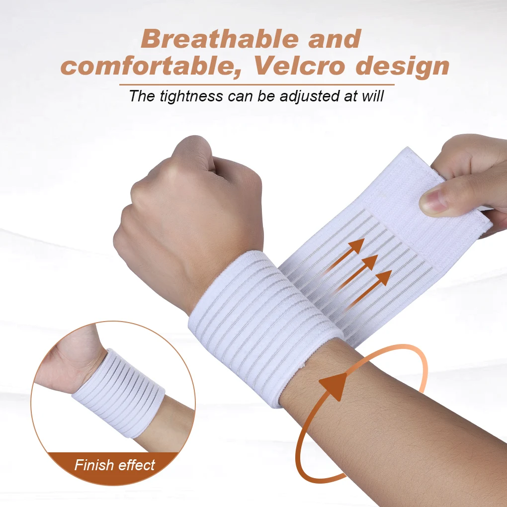 Wrist Support Bracer Wristband Adjustable Portable Brace Support for Outdoor Activity Sport Elastic Bandage