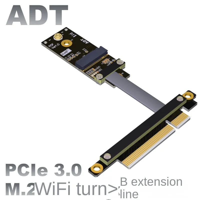 PCIe x8 Transfer M.2 A. key WiFi adapter extension cable, wireless network card ribbon cable ADT