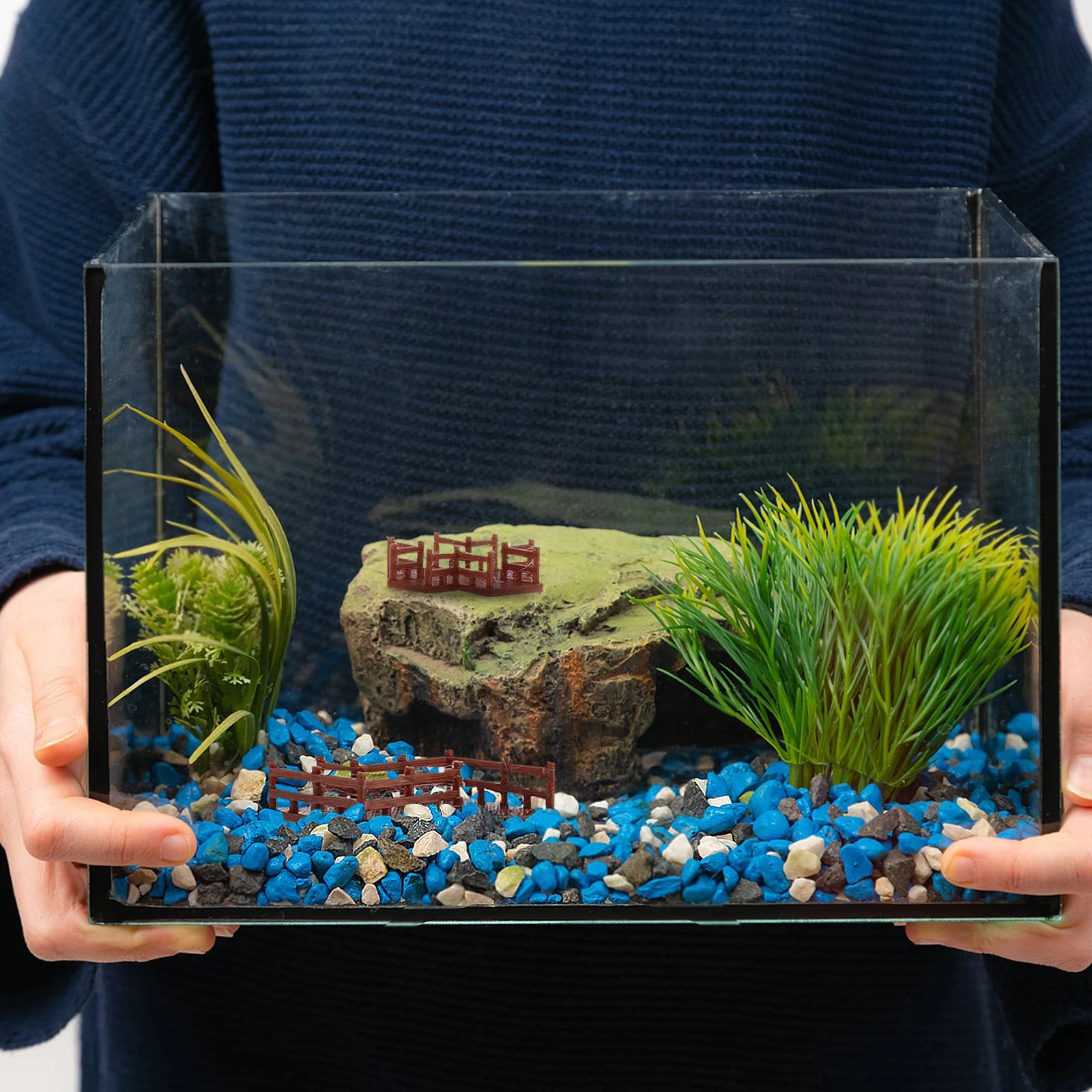 

5Pcs Multifunctional Micro Landscape Staircase Pathways Platforms Aquarium Terrarium Decoration Accessories Aquarium Background