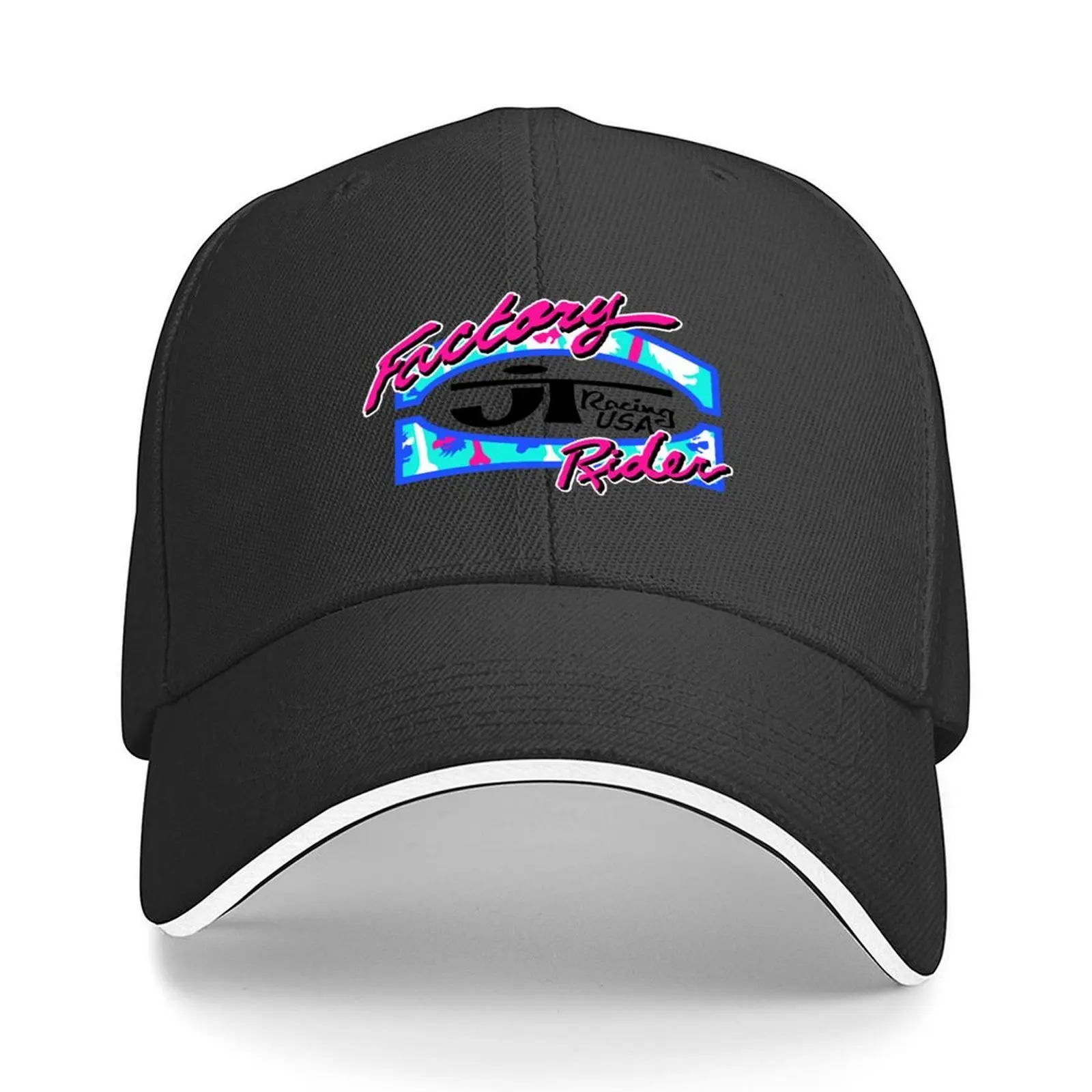 JT Racing USA vintage BMX logo Factory Driver Gorra de béisbol de neón sombrero para el sol Gorra de lujo Sombrero masculino Sombrero de gran tamaño para hombres Golf Mujeres Hombres