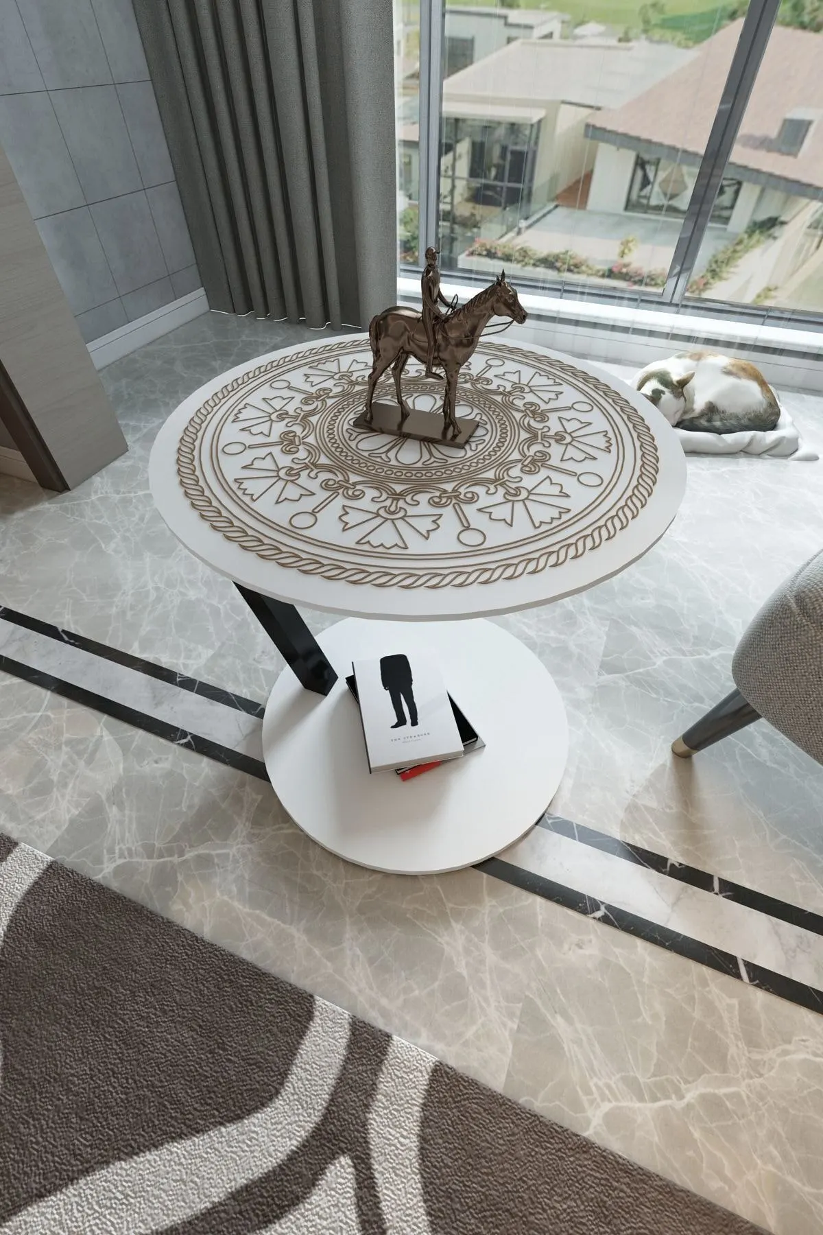 Home Side C Shape Table Modern Decor Disassembled Coffee Table Small Snack Table Couch Table Living Room Sofa Table with casters