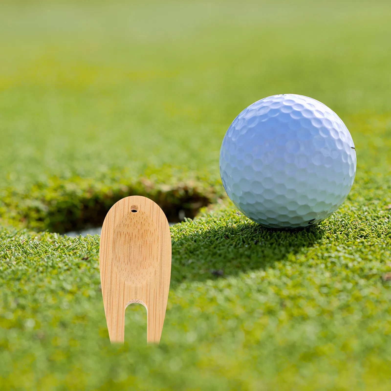 10Pcs Bamboo Golfs Divot Tool Lightweight Divot Fork Golf Course Grass Repair Greens Care Tool Golfs Accessories