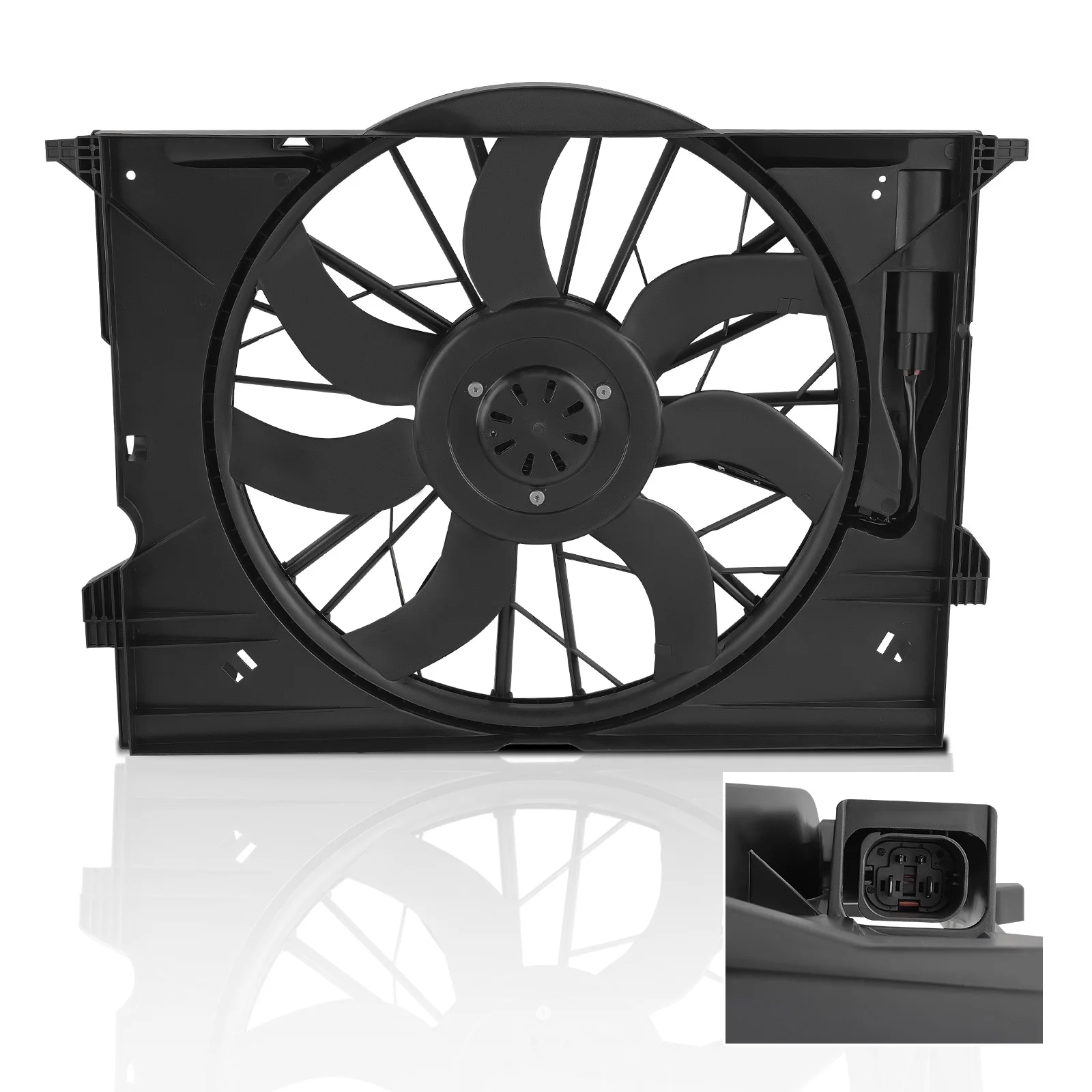 Conjunto de ventilador de refrigeración del radiador 850W para Mercedes W163 ML55 AMG 2000-2002 2003 A 1635000293   A 1635000393