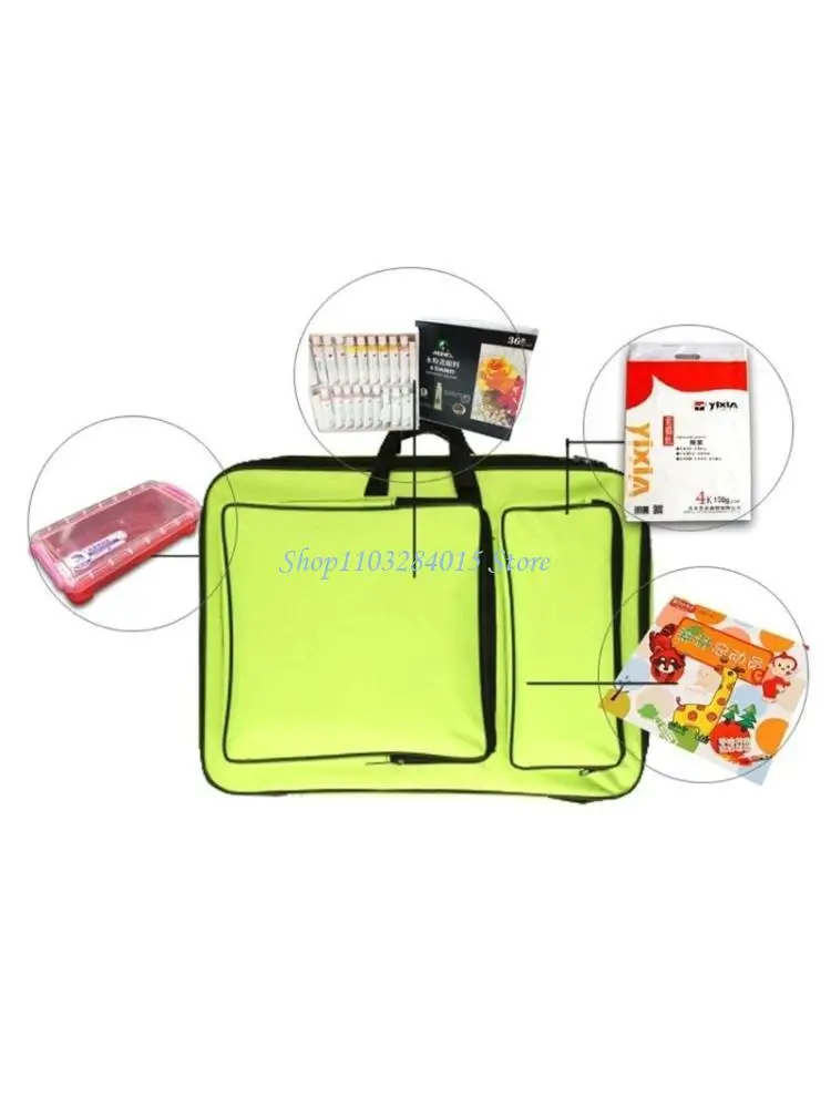 R6FF Multifunctional Art Case Artist Carrying Bag Painting Bag Girl