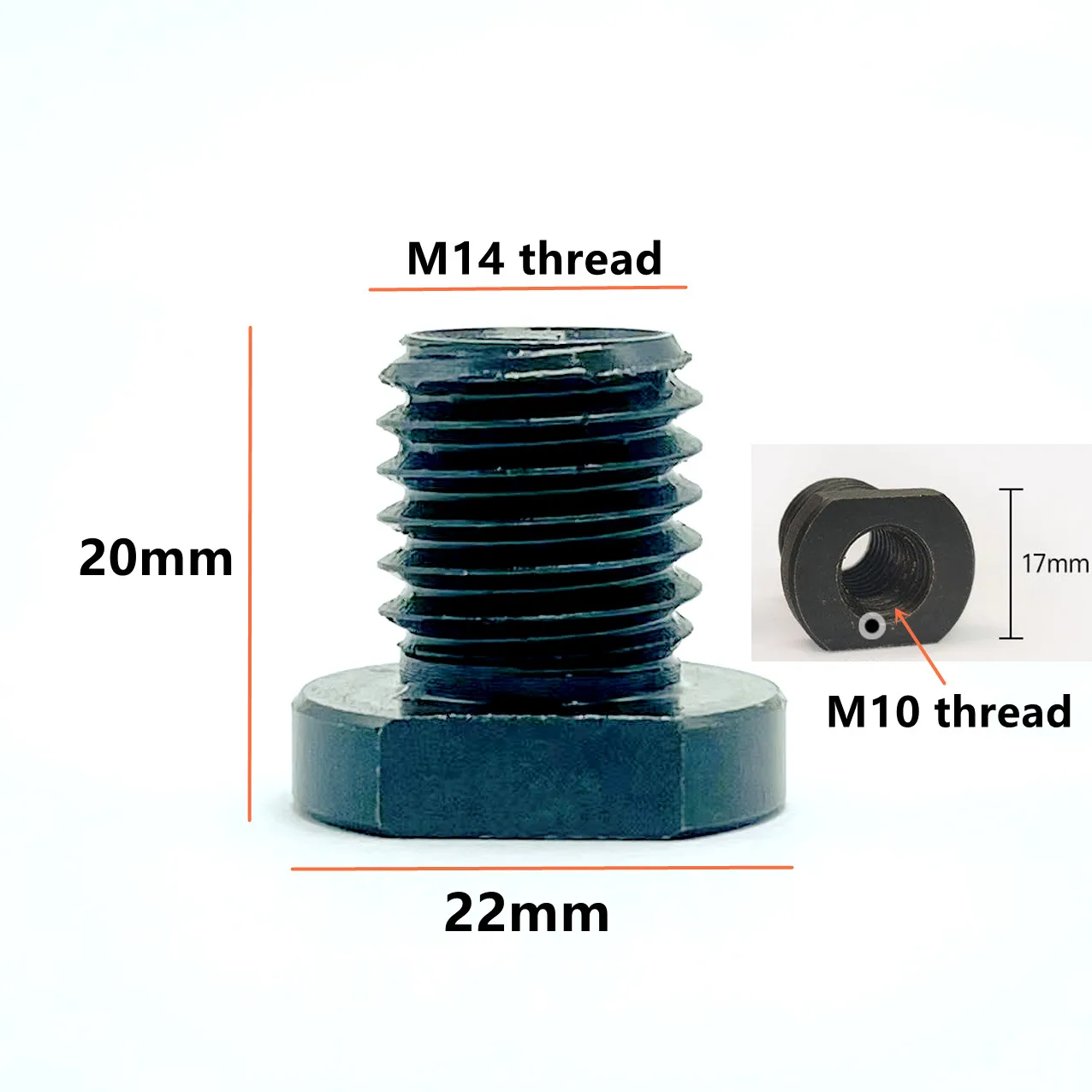 M14 محول زاوية طاحونة M10 M14 5/8-11 ''موضوع محول التكيف أربور موصل تلميع ل الماس الأساسية بت ثقب المنشار #4