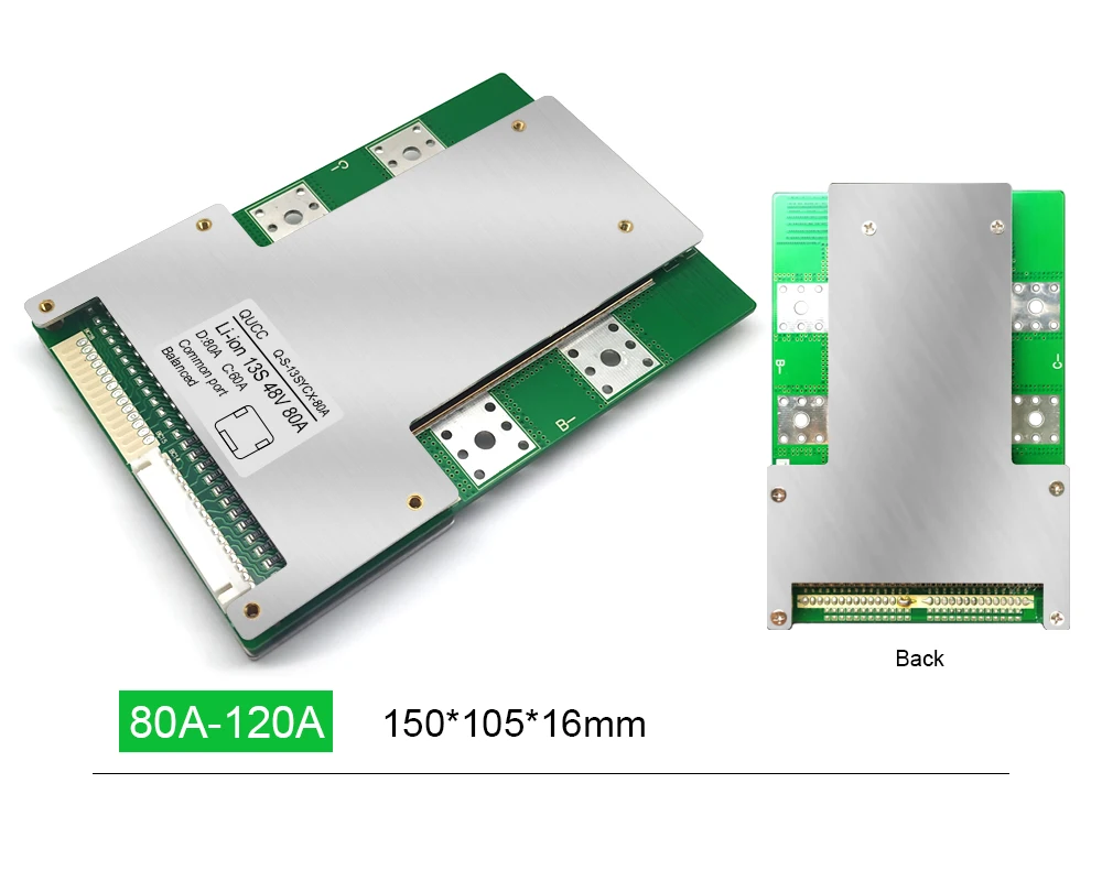 Qucc-Carte de protection de batterie au lithium avec contrôle de la température d'équilibre, Lifepo4, BMS, 4S, 12V, 18650, 15A, 20A, 30A, 40A, 60A, 100A, 120A