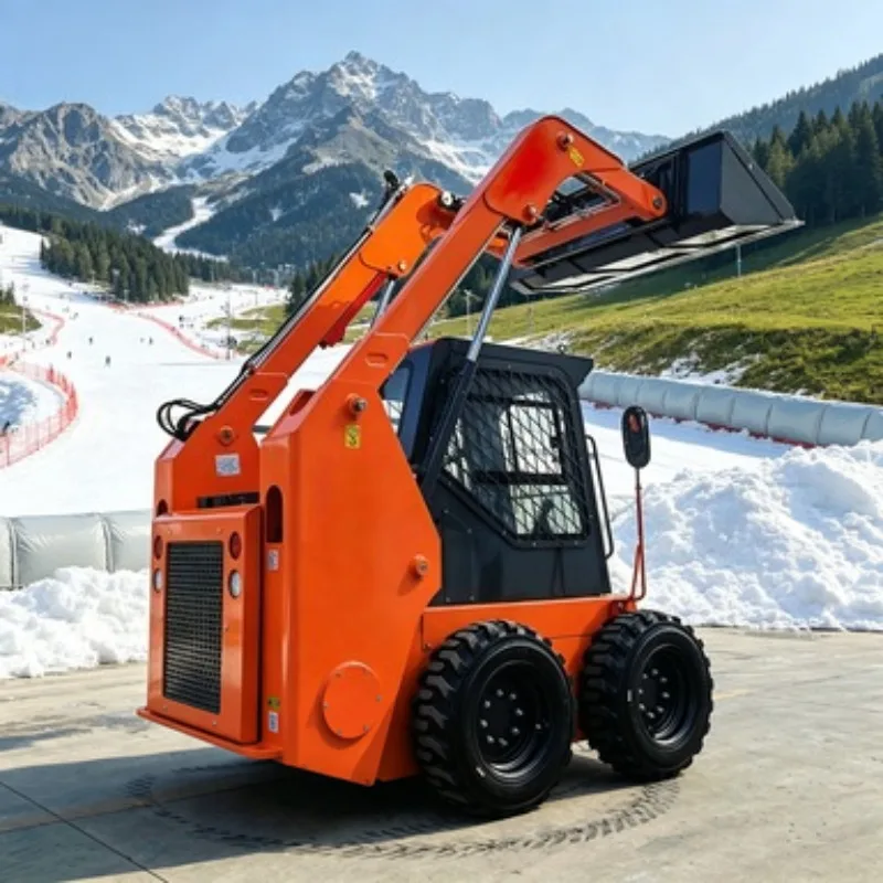 Heavy Skid Steer Loader Mini Track Loader Skid Steer Machine Forest Mulcher 75HP Wheeled