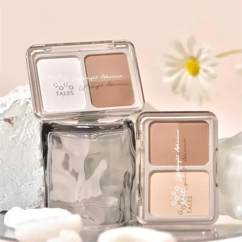 

GOGOTALES 2-Color Highlight & Contour Palette Shadow nose shadow face matte highlight mashed potato brightening palette