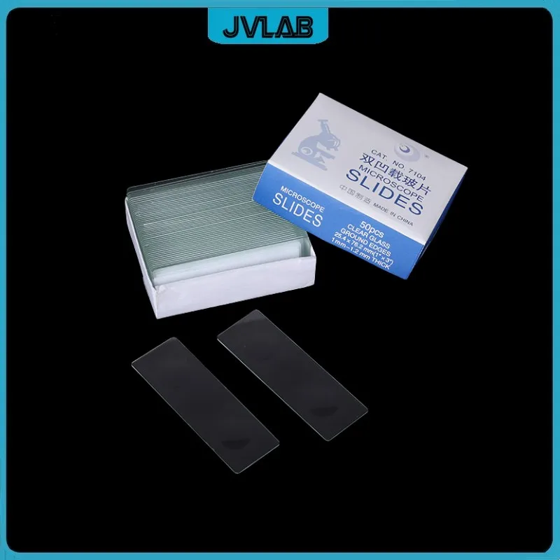 อุปกรณ์เสริมกล้องจุลทรรศน์50ชิ้นสไลด์กระจกใส2ชิ้นขนาด25.4มม. x 76.2มม.