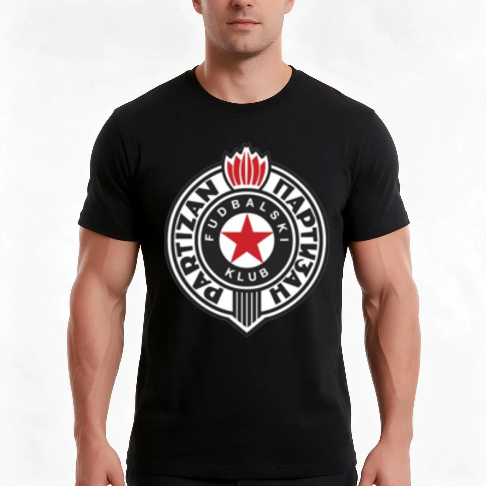 FK Partizan Belgrade Heraldry T-Shirt Summer Casual Cotton Tee Oversized Streetwear Tops Vintage Graphic Print 100% Cotton