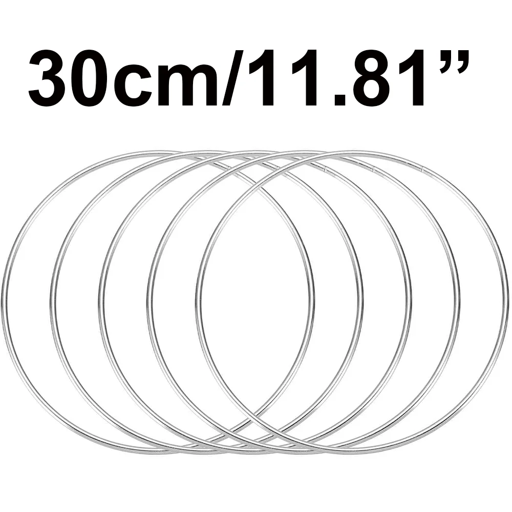 Image of 30cm Metall-Blumenring Gold für Bastelarbeiten, Partydekoration, Metall-Traumfänger-Ring für Makramee