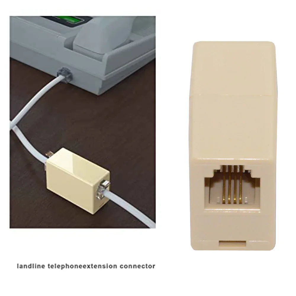 4pcs Xiwai 6P4C RJ11 RJ12 1-in-2-out 1-to-3 1-to-4 Way Telephone Outlet Phone Modular Jack Line Splitter Adapter Extender /lot