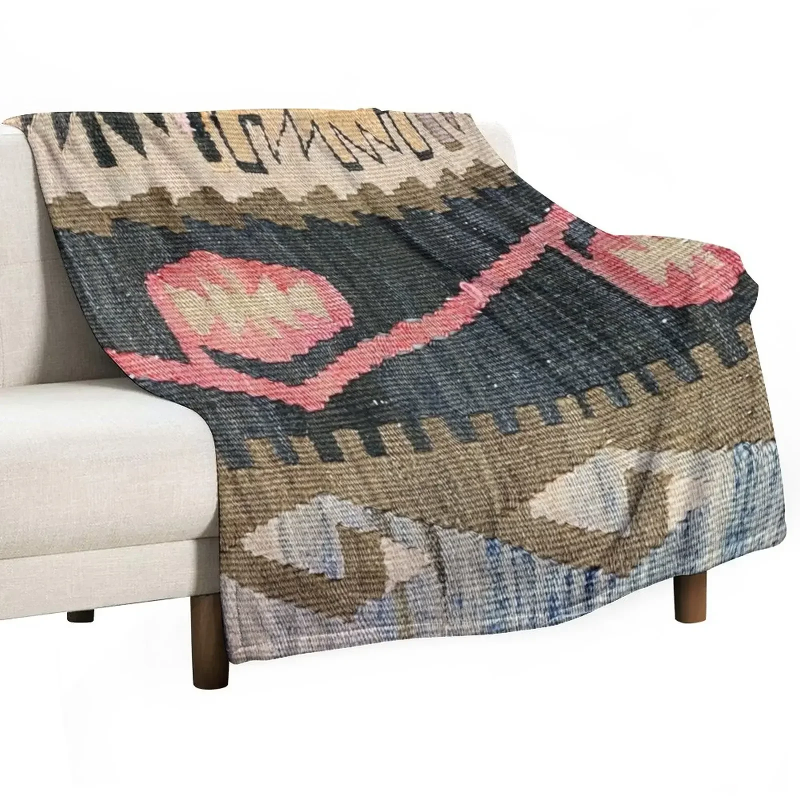 Decorative Ankara Kilim, Navaho Weave, Woven Textile, Persian Carpet Throw Blanket Blankets For Sofas Flannel Blankets