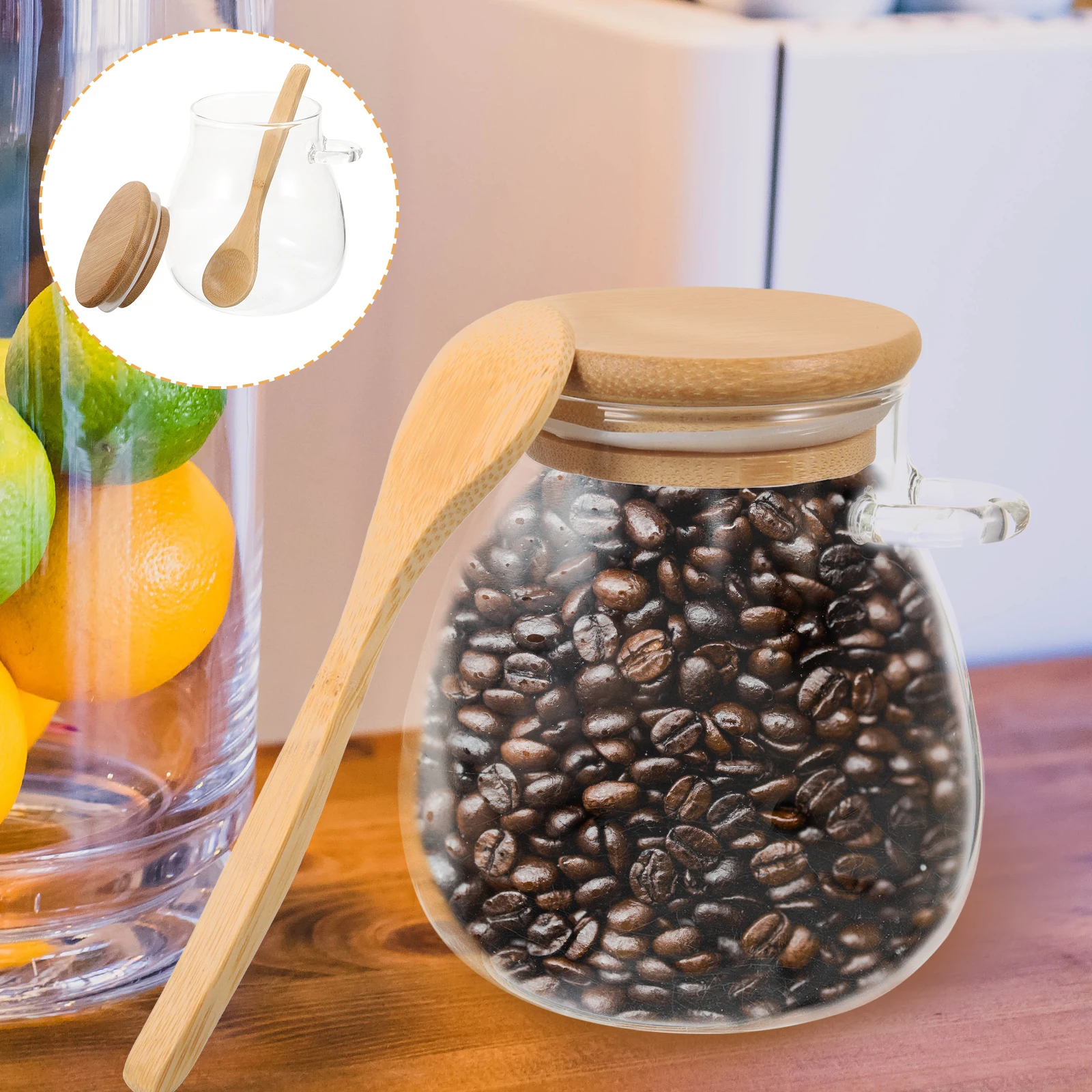

Tea Multi-function Container Jar Coffee and Canisters Food Containers Bulk Glass Storage Kitchen Jars