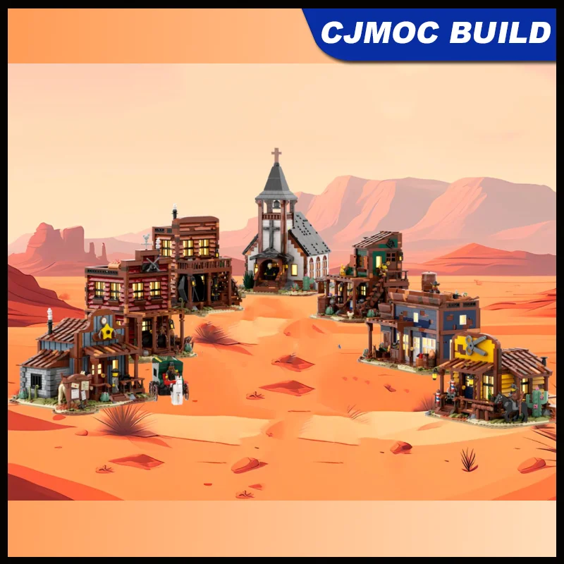 

10056Pcs MOC Western Town Part One Westerned Model Building Christmas Gift Blocks Idea Toy MOC-174283 MOC-175141 MOC-174721