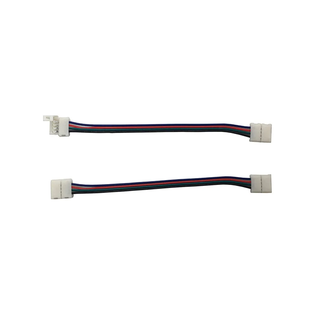 4Pcs 4 Pin Rgb LED Light Strip Connector Solderless Plug and Play for 5050 3528 5630 LED Strip Jumper Extender with Fireproof