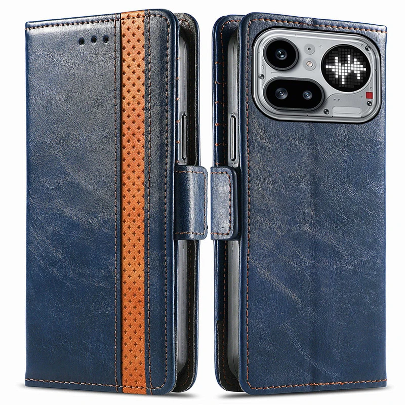 

Flip Spliced retro leather card Slot Wallet Cover For Nothing Phone (4a) Pro A069P A069 RFID Flip Fall prevention phone Case