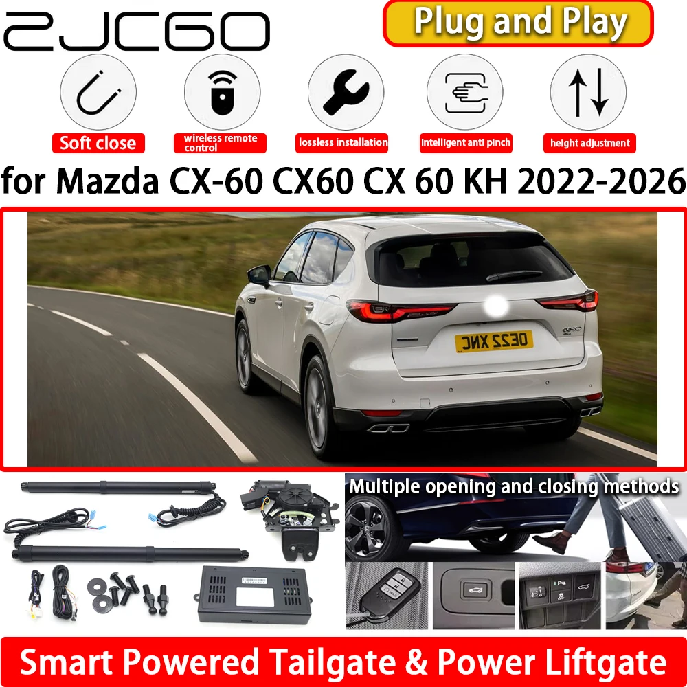 

ZJCGO for Mazda CX-60 CX60 CX 60 KH 2022-2026 OEM Automatic Electric Powered Tailgate Power Liftgate Tail Gate Lift Kit System