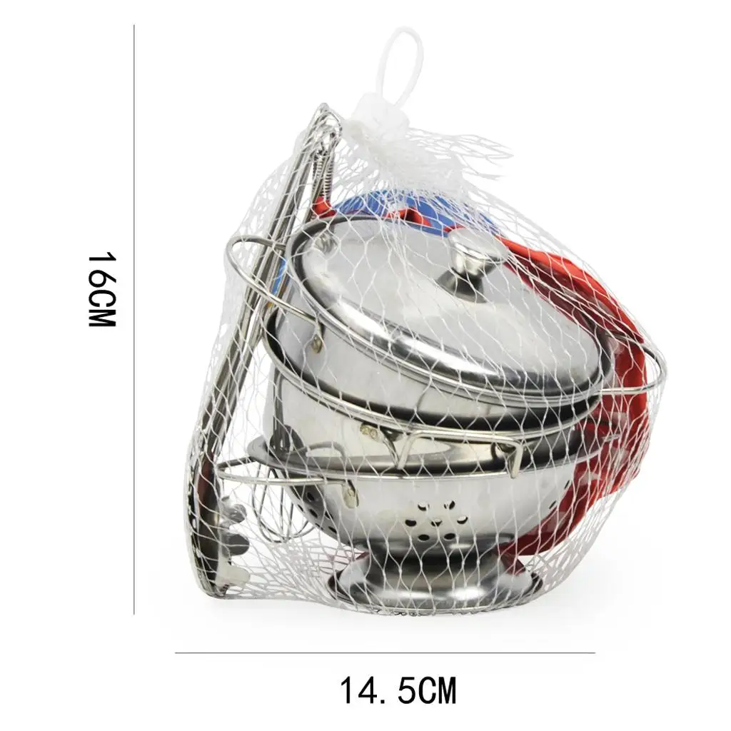 Batterie de cuisine en acier inoxydable, ustensile de cuisine amusant, avec chef trempé