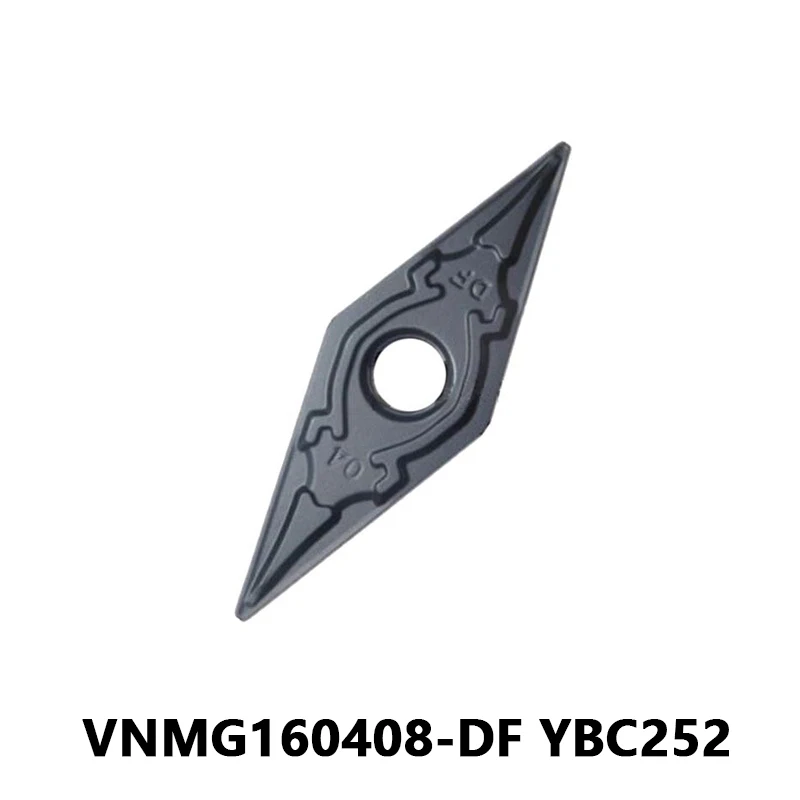 

100% Original Carbide Inserts VNMG160408-DF YBC252 VNMG160408 DF VNMG CNC Lathe Cutting Tool for Steel Parts Mechanical Tools