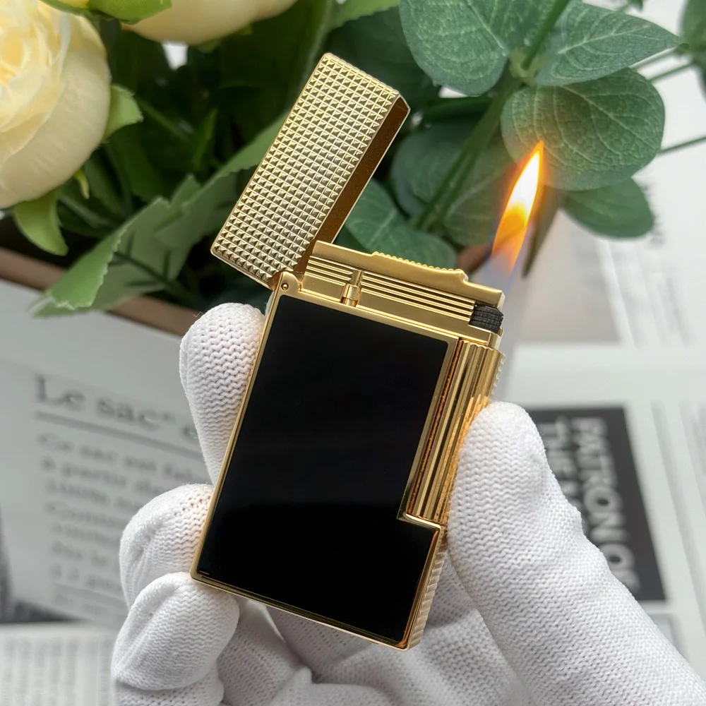 

Luxury Brass Lacquer Butane Gas Lighter 2026 L2 Business Ding Cigarette Smoking Tools for Men Personalized Collection