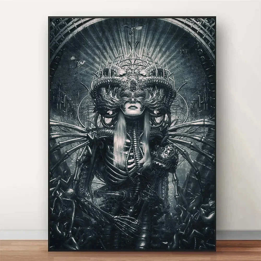 Alien Horror Hr Giger Li Ii Abstract Posters And Print Canvas Painting Wall Art Picture For Bedroom Room Home Decoration Cuadros