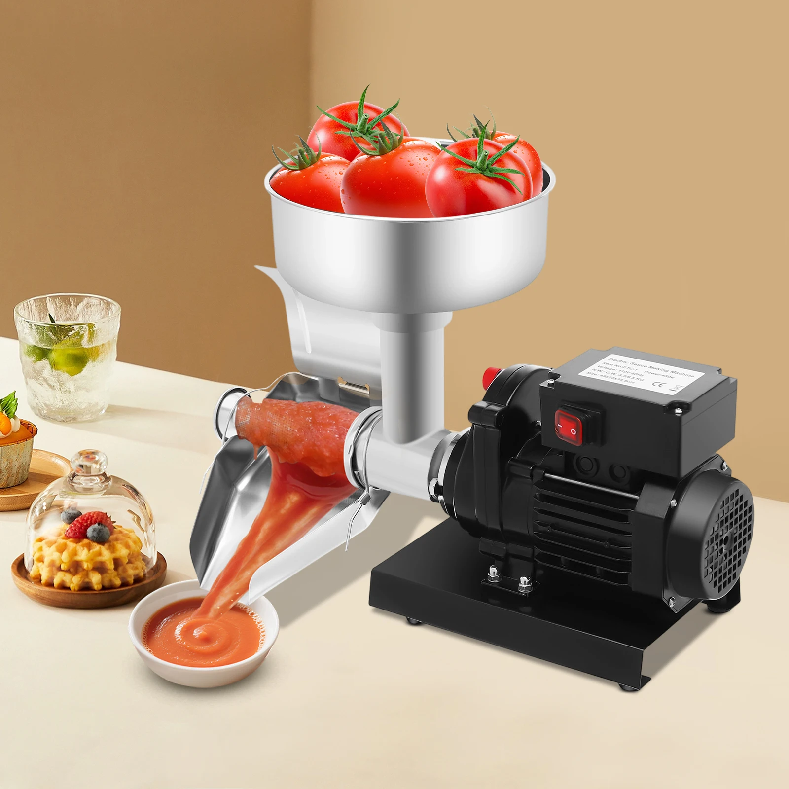 450W Electric Tomato Sauce Maker Home Tomato Strainer Machine Strawberry Sauce Making Device 110V
