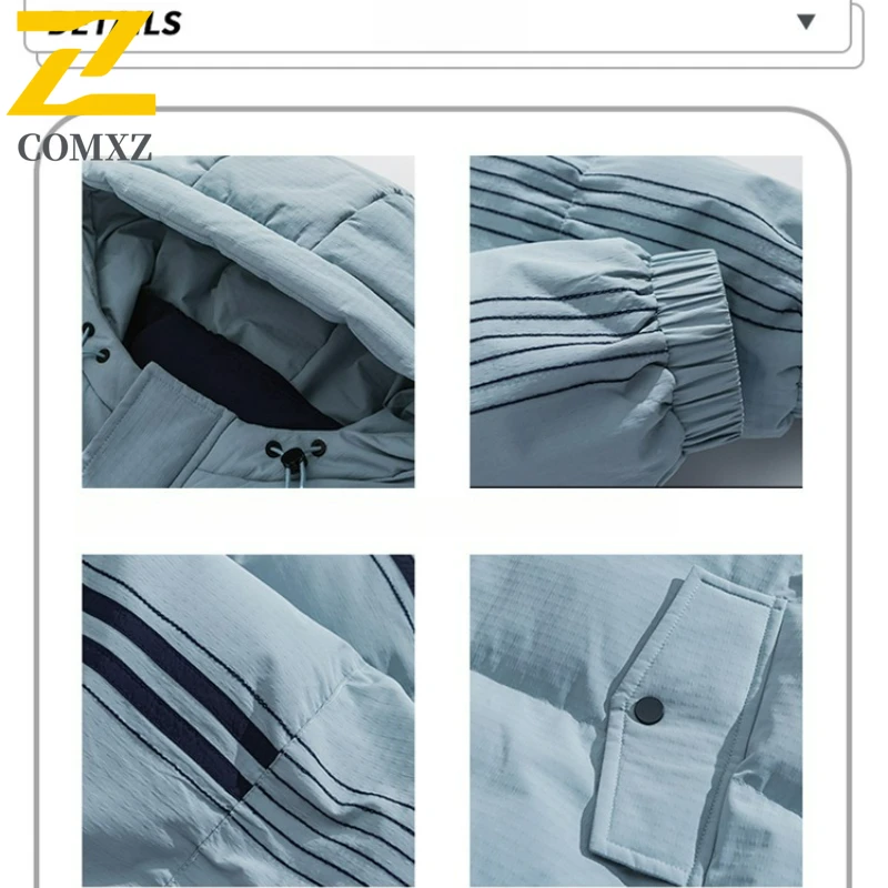 2025 Winter Long Parka Mens Korean Retro Thick Warm Hooded Padded Jacket Male Leisure Cold-proof Cotton Padded Coat Men Puffer